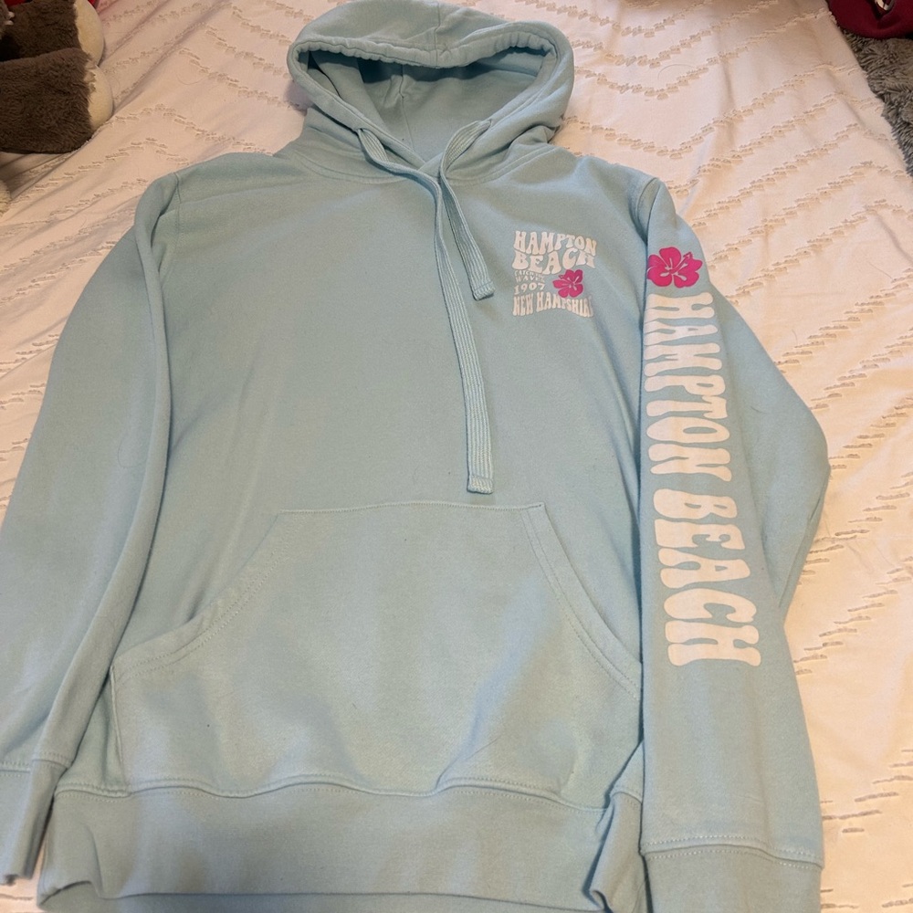 Light Blue Hampton Beach Hoodie